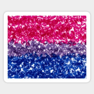 Bisexual Flag Swirl Painted Design Sticker